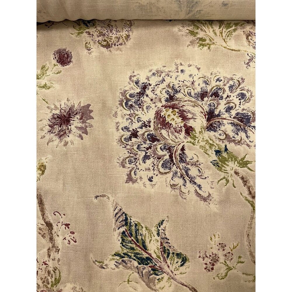 Robert Allen Fabric Mystic Forest Wisteria Quality Upholstery  linen 6 yds